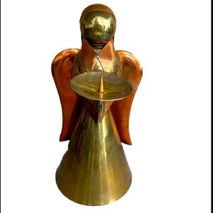 VTG MCM angel candle holder